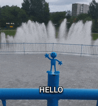 Hello Cyan GIF