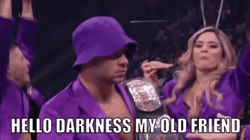 Hello Darkness Hello Darkness My Old Friend GIF. This 498 x 278 animated GIF is part of our gob hello darkness collection. Created by lennybodega. View the…