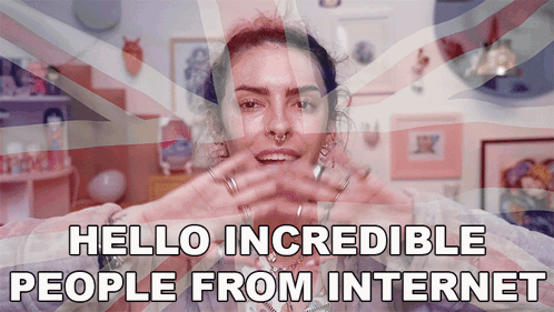 Hello Incredible People From Internet Karen Bachini GIF. This 498 x 281 animated GIF is part of our soylent green is people collection. Created by…