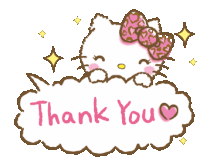 Hello Kitty Thank You Sticker