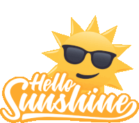 Hello Sunshine Summer Fun Sticker