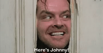 Here'S Johnny GIF. This 360 x 188 animated GIF is part of our heres johnny collection. View the original animation, share it, or browse related GIFs.