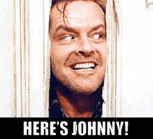 Heres Johnny The Shining GIF. This 498 x 452 animated GIF is part of our heres johnny collection. Related themes include halloween. Created by ejmalone3…