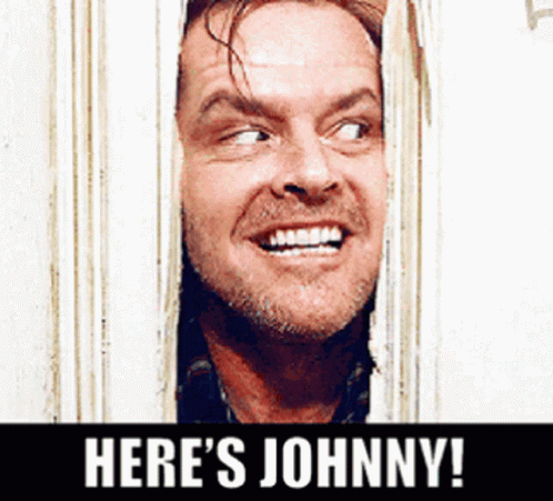 Heres Johnny The Shining GIF. This 498 x 451 animated GIF is part of our heres johnny collection. Related themes include halloween. Created by sorandumb…