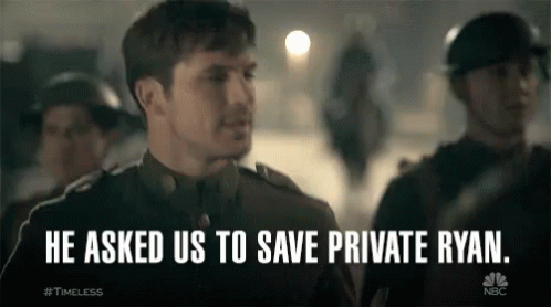 Hes Asked Us To Save Private Ryan Saving GIF. This 498 x 278 animated GIF is part of our saving private ryan collection. Created by NBCTimeless. View the…
