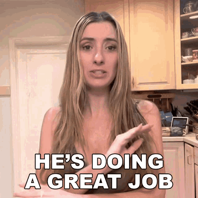 Hes Doing A Great Job Lauren Francesca GIF