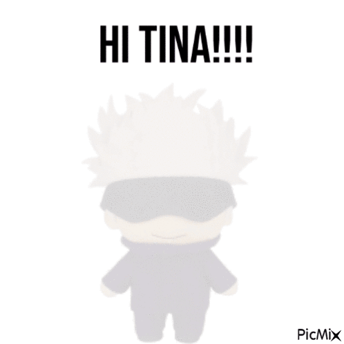 Hey Tina Gojo Plush Hiii GIF