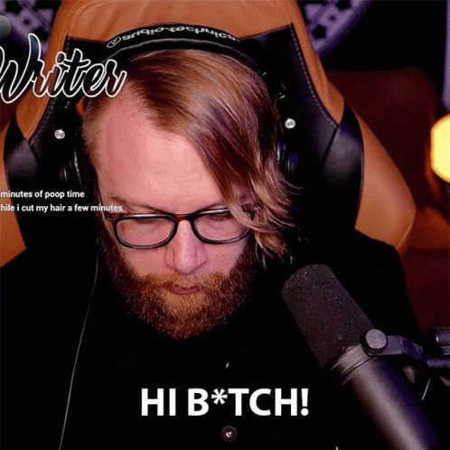 Hi Bitch Tiger Writer GIF