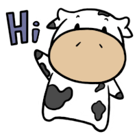 Hi Cow Sticker