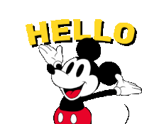 Hi Mickey Sticker
