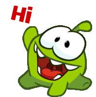 Hi Om Nom Sticker