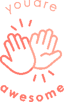 High Five Youareawesome Sticker