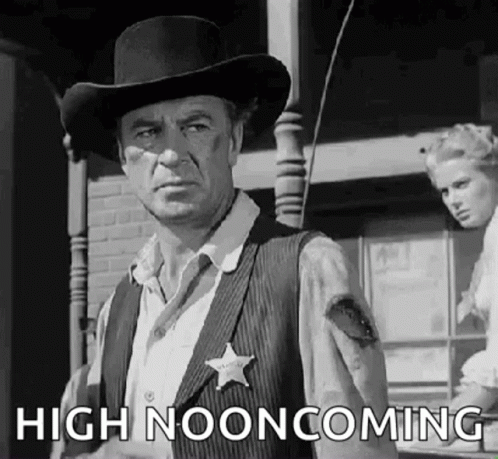 High Noon Coming Sheriff GIF. This 498 x 459 animated GIF is part of our its high noon collection. Created by dbenne13. View the original animation, share…