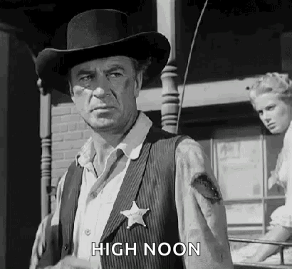 High Noon GIF. This 410 x 378 animated GIF is part of our its high noon collection. Created by kingofthenorth. View the original animation, share it, or…