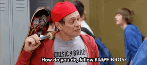 High School Skateboard GIF. This 498 x 223 animated GIF is part of our steve buscemi lipstick collection. Related themes include question. Created by…