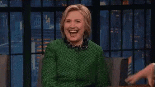 Hillary Clinton Laughing GIF. This 498 x 280 animated GIF is part of our easy button collection. Related themes include happy, hillary clinton, laughing…