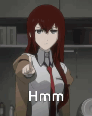 Hmm Makise Kurisu GIF. This 306 x 386 animated GIF is part of our makise kurisu collection. Related themes include hmm. Created by Moonlit_Etiquette. View…