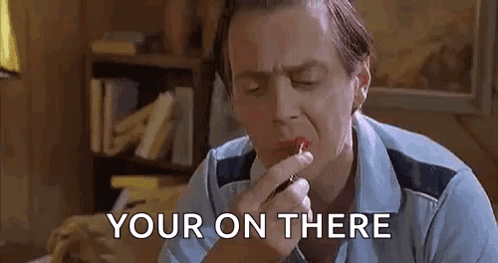 Hmm Thinking GIF. This 498 x 263 animated GIF is part of our steve buscemi lipstick collection. Related themes include hmm, thinking. Created by millahands…