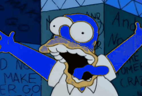 Homer Blue Homer GIF. This 498 x 337 animated GIF is part of our imgur simpsons collection. Related themes include crazy, homer simpson. Created by…