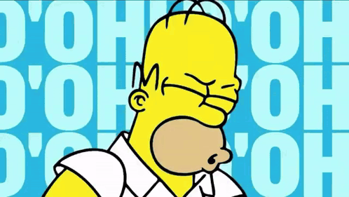 Homer Drops His Donut Simpsons GIF