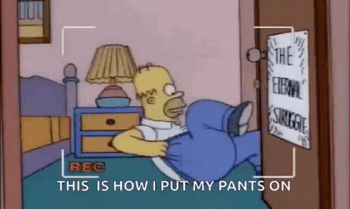 Homer Pants GIF. This 498 x 298 animated GIF is part of our tight pants collection. Related themes include the simpsons. Created by MeelaDark. View the…