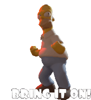 Homer Simpson Bring It On Sticker