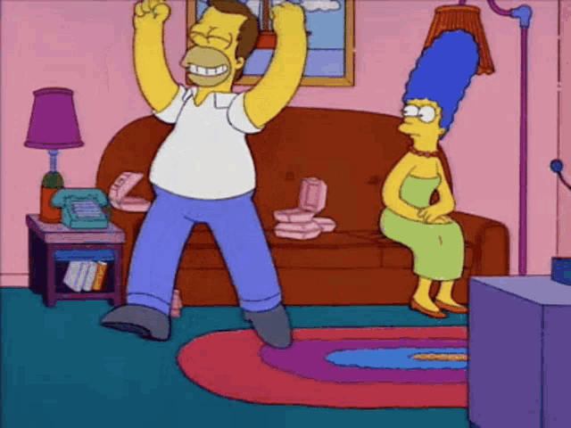 Homer Simpson Happy Dance GIF