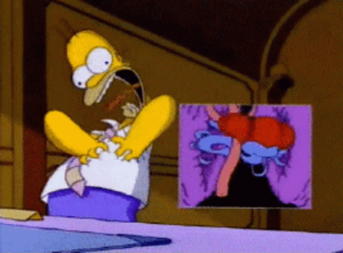 Homer Simpson Heart Attack GIF