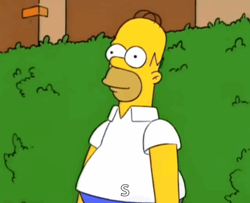 Homer Simpson Hide In Shrubs GIF