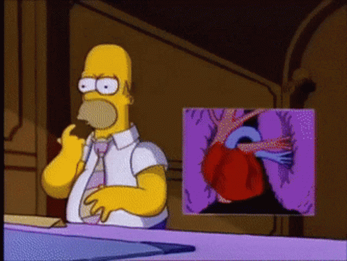 Homer Simpson Triple Bypass Beating GIF