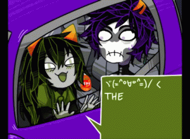 Homestuck  GIF. This 382 x 280 animated GIF is part of our homestuck eyebrow wiggle collection. View the original animation, share it, or browse related GIFs.