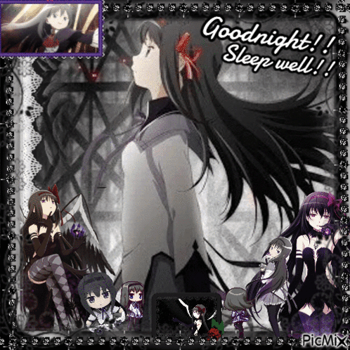 Homura Akemi Goodnight GIF