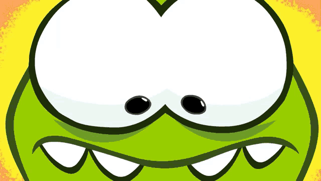 Horrified Om Nom GIF