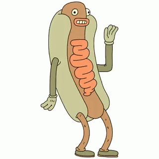 Hotdog Huh GIF. This 320 x 320 animated GIF is part of our sausage face collection. Related themes include hello, huh, wave. View the original animation…