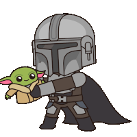 Hugging Grogu Sticker