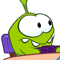 Huh Om Nom Sticker