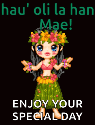 Hula Bday01 Dance GIF