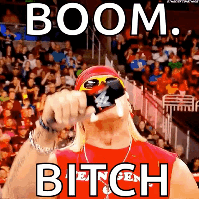 Hulk Hogan Mic Drop GIF