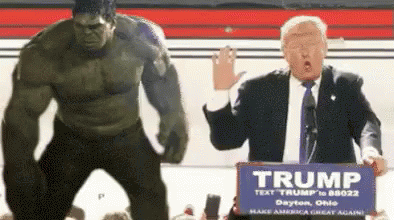 Hulk Smash GIF. This 394 x 220 animated GIF is part of our hulk trump collection. Related themes include bye, hulk, trump. View the original animation…