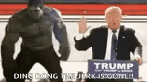 Hulk Trump GIF. This 498 x 280 animated GIF is part of our hulk trump collection. Related themes include hulk, trump. Created by sharwall. View the original…