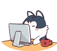 Husky Pc Work Sticker