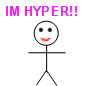 Hyper Stickman Sticker