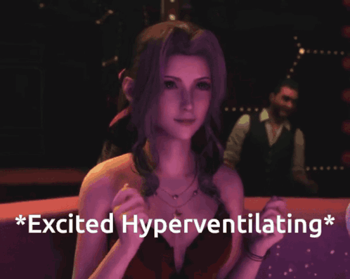 Hyperventilating Aerith GIF