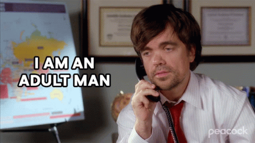 I Am An Adult Man Stewart Lagrange GIF. This 498 x 280 animated GIF is part of our thats a man baby collection. Related themes include annoyed. Created by…