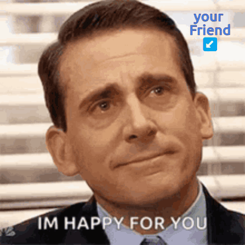I Am Happy For You GIF. This 483 x 483 animated GIF is part of our its happening the office collection. Created by botoliv. View the original animation…