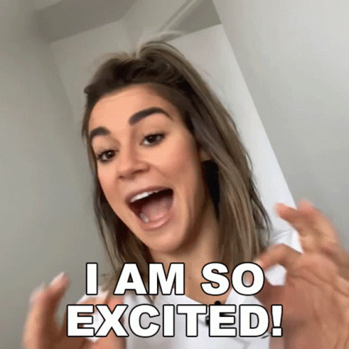 I Am So Excited Grace GIF