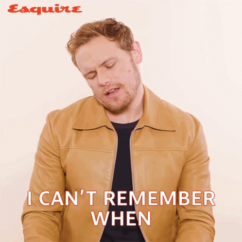 I Cant Remember When Sam Heughan GIF. This 498 x 498 animated GIF is part of our lululemon collection. Created by Esquire. View the original animation…