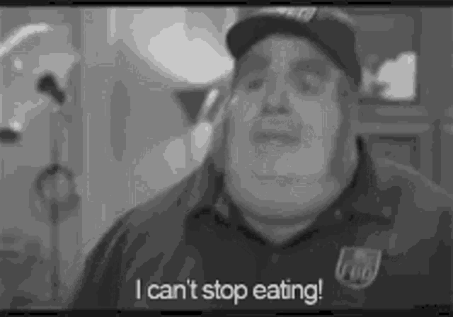 I Cant Stop Eating Sad GIF