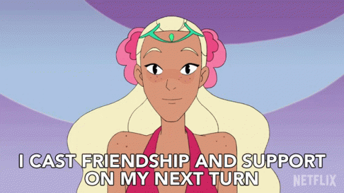 I Cast Friendship And Support On My Next Turn Perfuma GIF