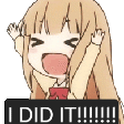 I Did It Anime Sticker
